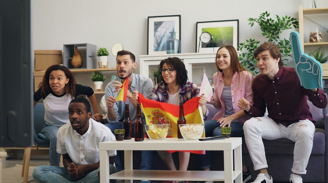 diverse group discussing tv show