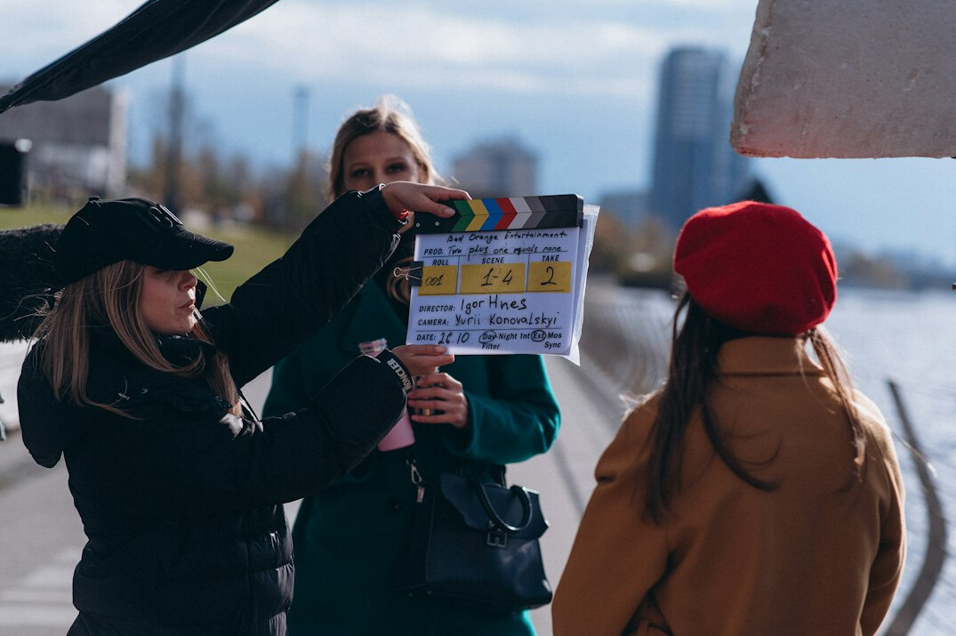 tv crew working on set